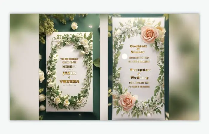 Unique Floral Design 3D Wedding Insta Story